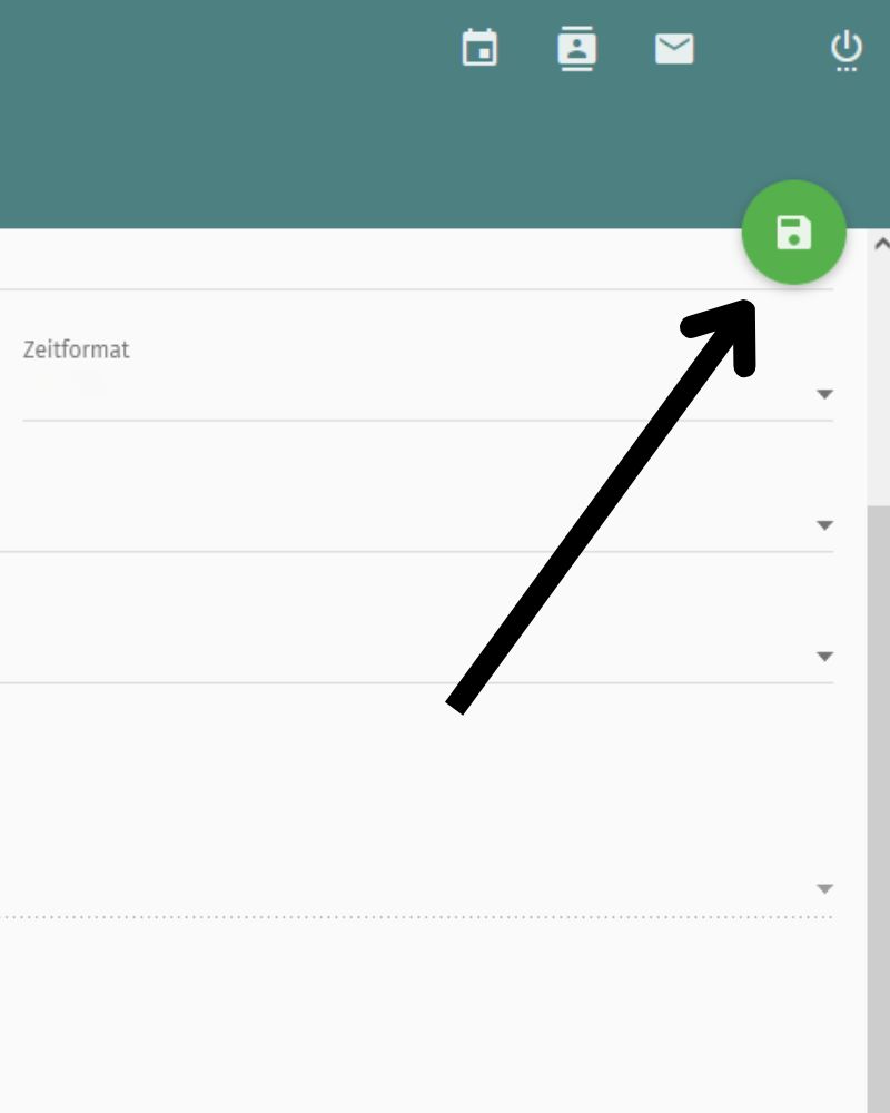 Screenshot Symbol mit Diskette zum speichern
